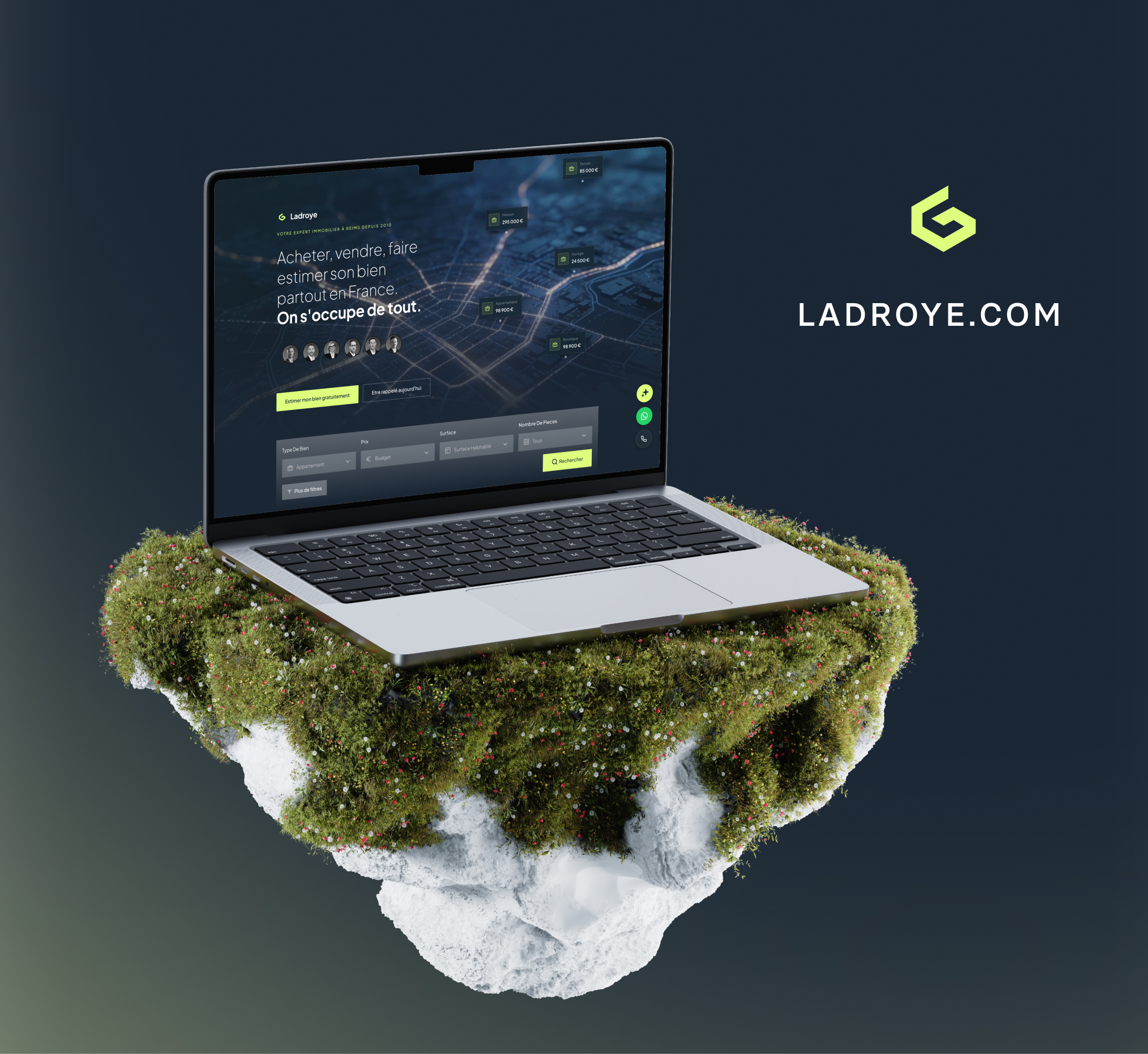 Site Ladroye sur iMac