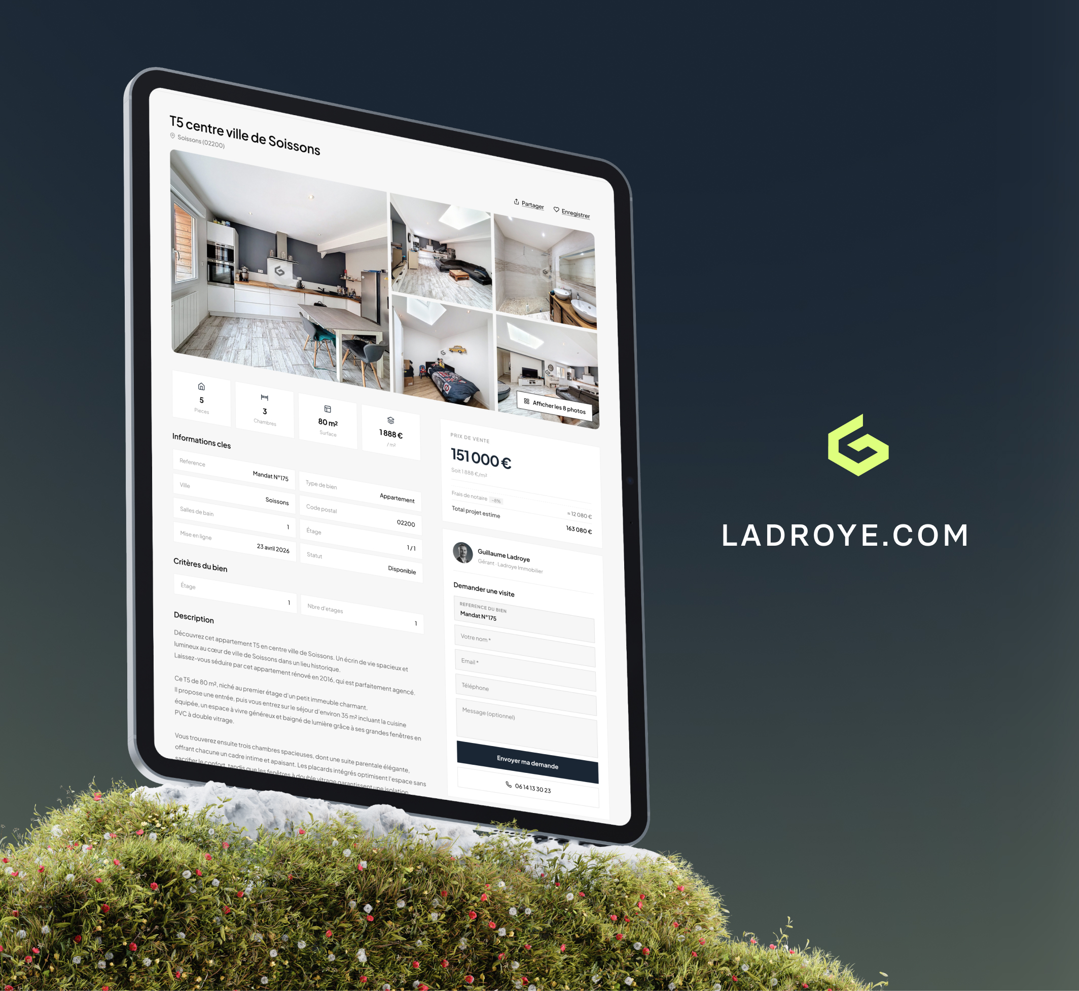 Site Ladroye sur iPad